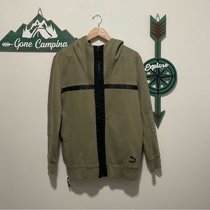 Puma Green Zip Up Sweatshirt